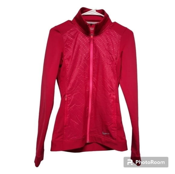 Nike Golf Tour Performance Dri-Fit Full Zip Jacket Pink Womens XS - Picture 1 of 7